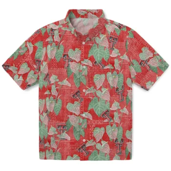 texas tech red raiders anthurium overlay red hawaiian shirts best selling