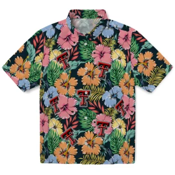 texas tech red raiders brilliant hibiscus garden hawaiian shirts best selling