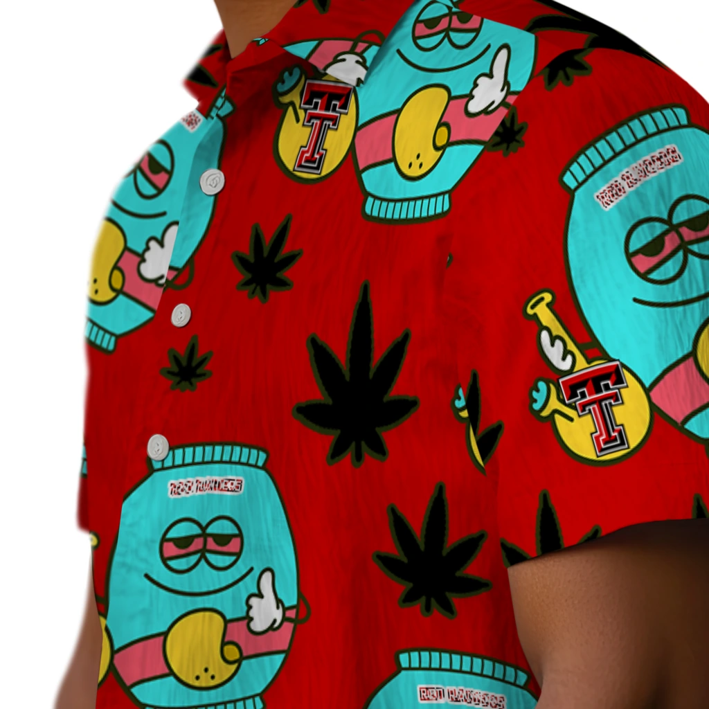 Texas Tech Red Raiders Hawaiian Shirt - Chill Vibe texas tech red raiders bong smile red hawaiian shirts trendy