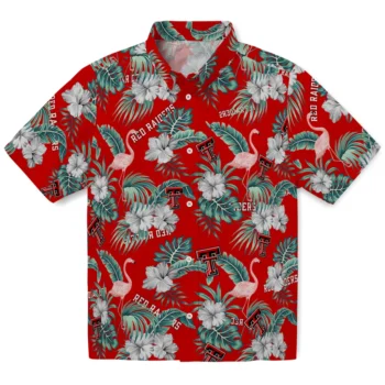 texas tech red raiders flamingo palms red hawaiian shirts best selling