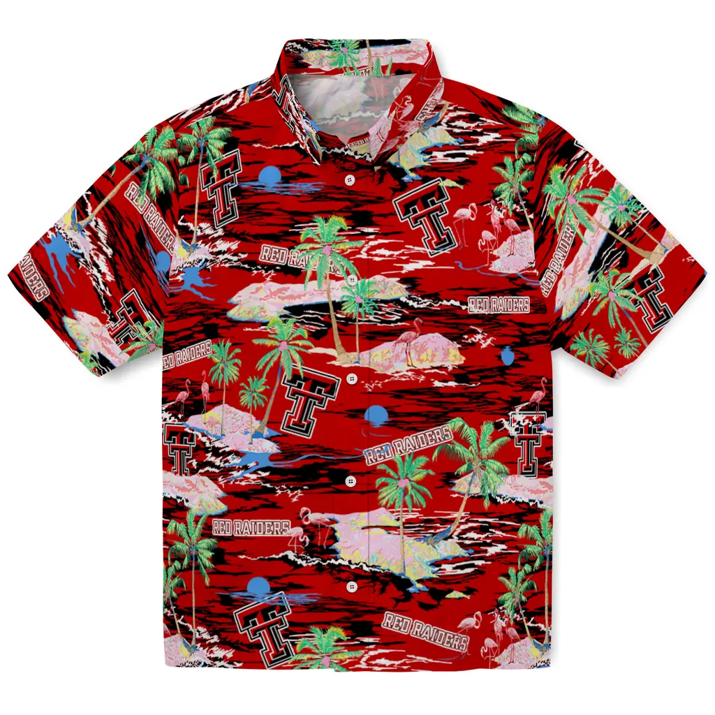 Texas Tech Red Raiders Hawaiian Shirt - Hawaii Island texas tech red raiders flamingo retreat red hawaiian shirts best selling