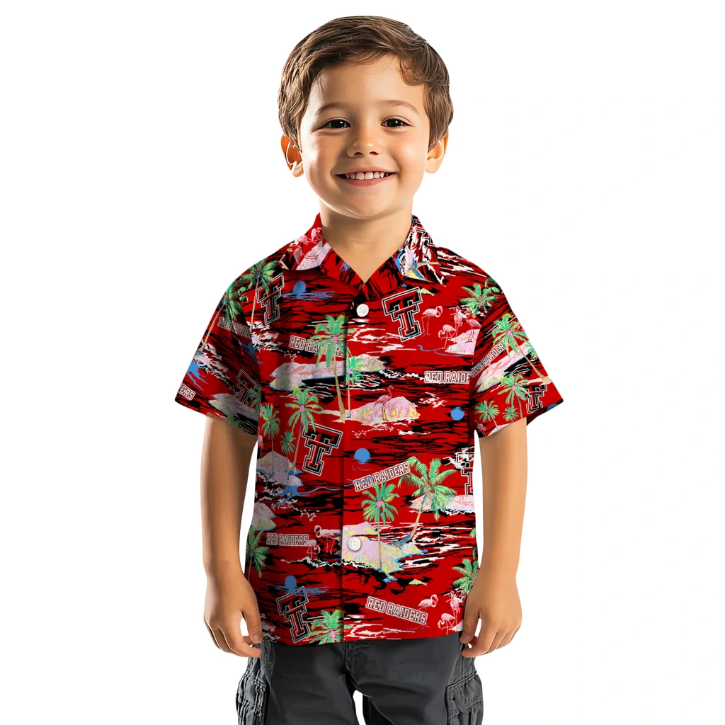 Texas Tech Red Raiders Hawaiian Shirt - Hawaii Island texas tech red raiders flamingo retreat red hawaiian shirts top rated