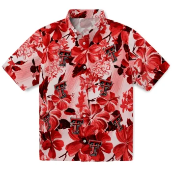 texas tech red raiders hibiscus arrangement red hawaiian shirts best selling