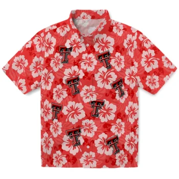 texas tech red raiders hibiscus cluster red hawaiian shirts best selling