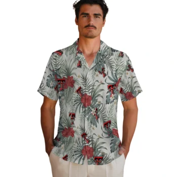 texas tech red raiders hibiscus designs beige hawaiian shirts fashion forward