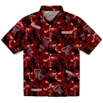 texas tech red raiders hibiscus exotic red hawaiian shirts best selling