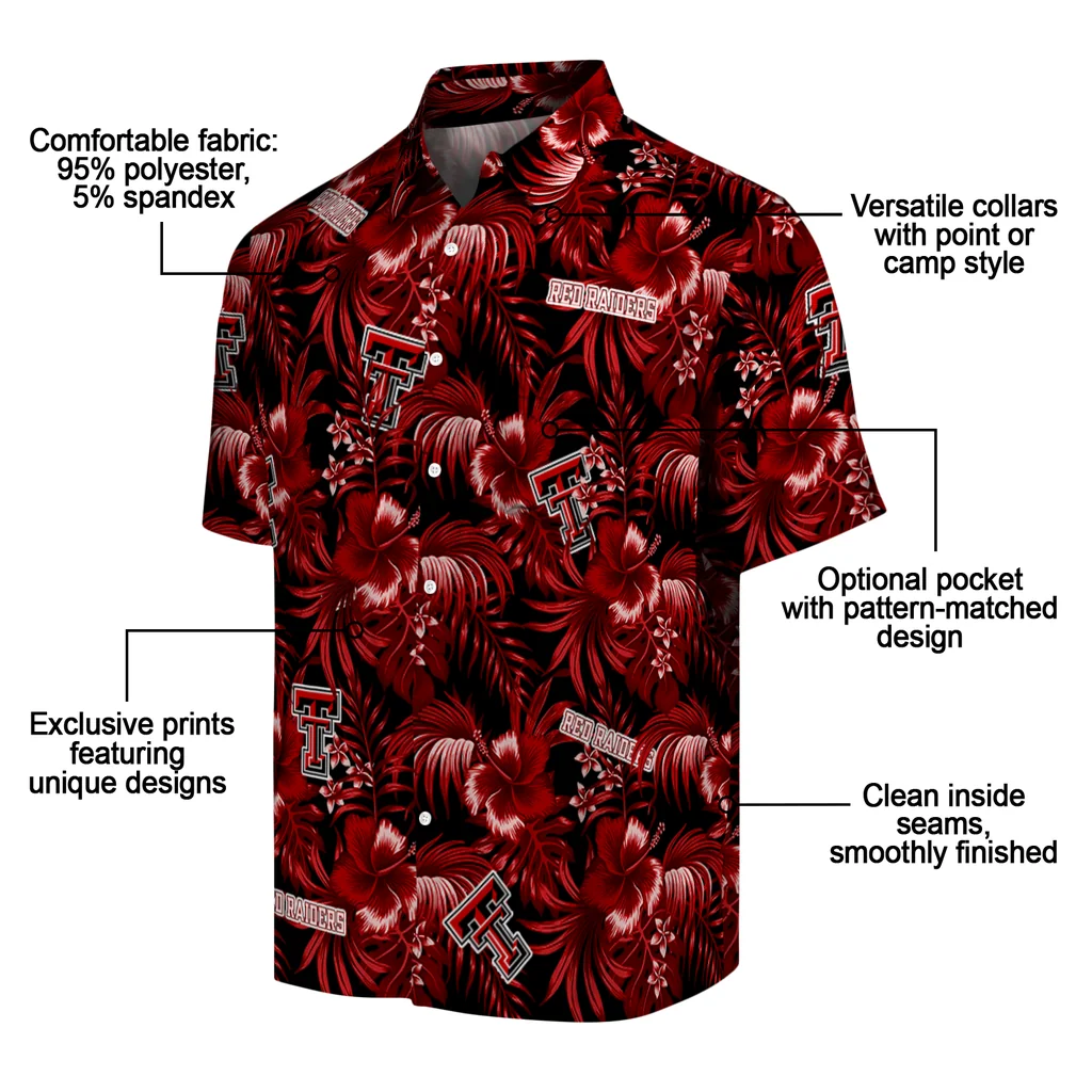 Texas Tech Red Raiders Hawaiian Shirt - Hibiscus Exotic texas tech red raiders hibiscus exotic red hawaiian shirts new arrival
