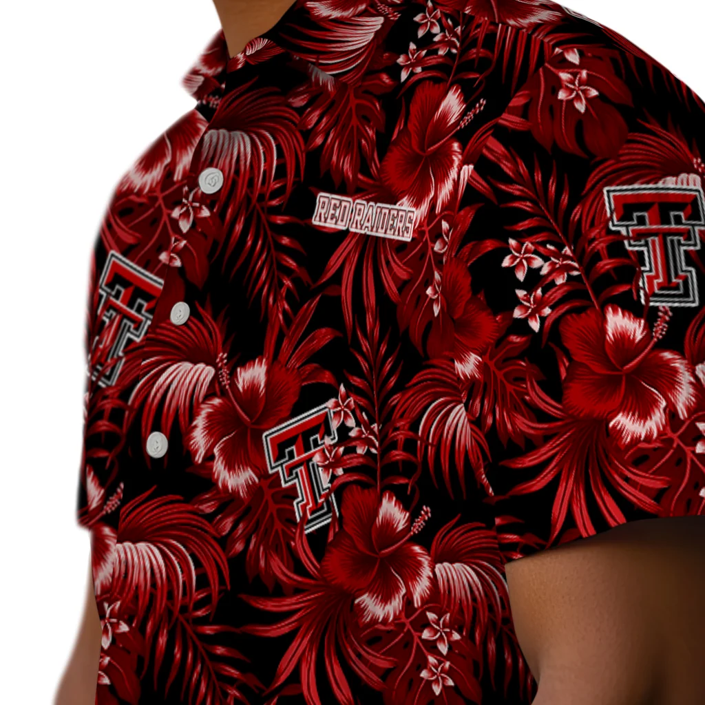 Texas Tech Red Raiders Hawaiian Shirt - Hibiscus Exotic texas tech red raiders hibiscus exotic red hawaiian shirts trendy