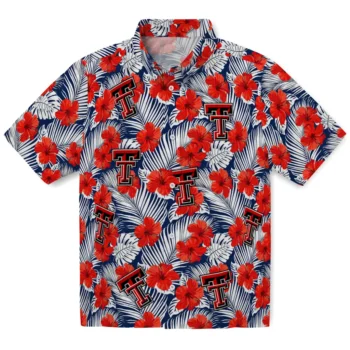 texas tech red raiders hibiscus fiesta red royal blue hawaiian shirts best selling