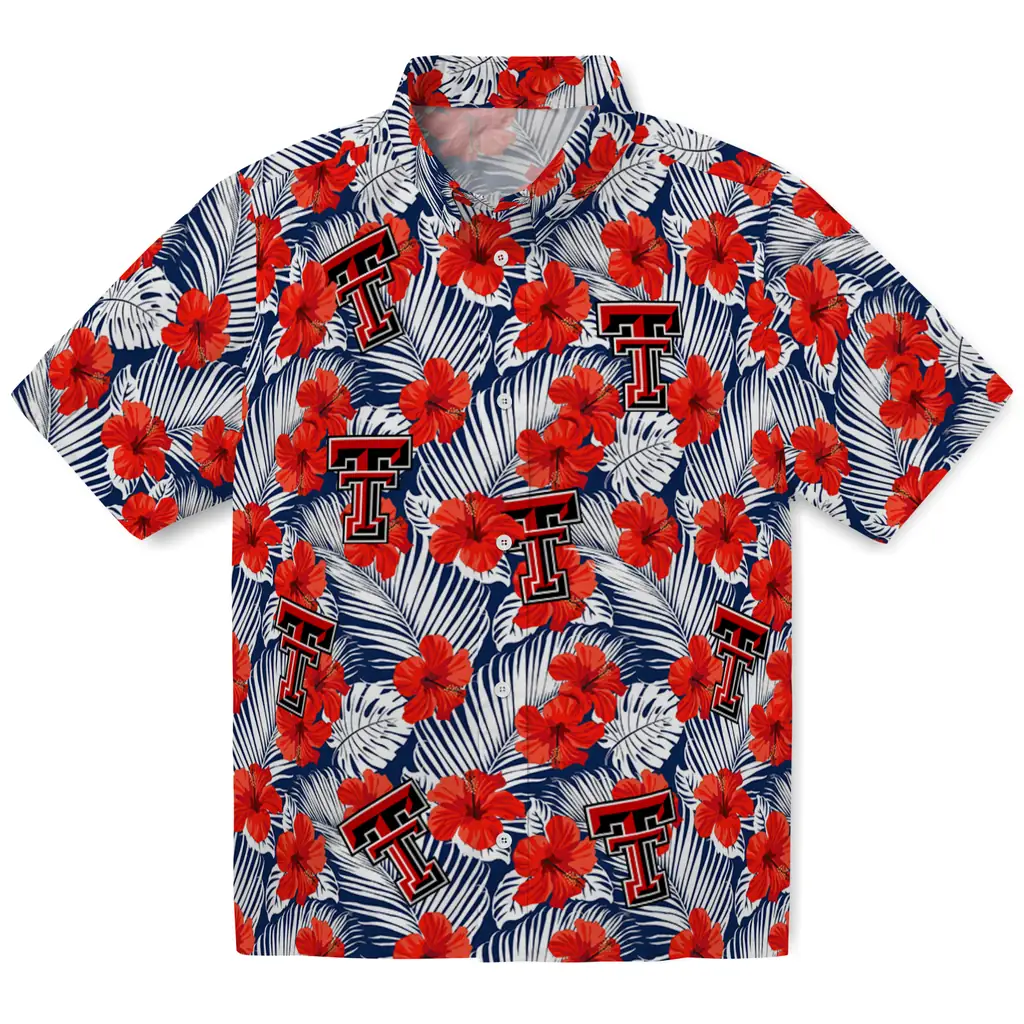 Texas Tech Red Raiders Hawaiian Shirt - Hibiscus Fiesta texas tech red raiders hibiscus fiesta red royal blue hawaiian shirts best selling