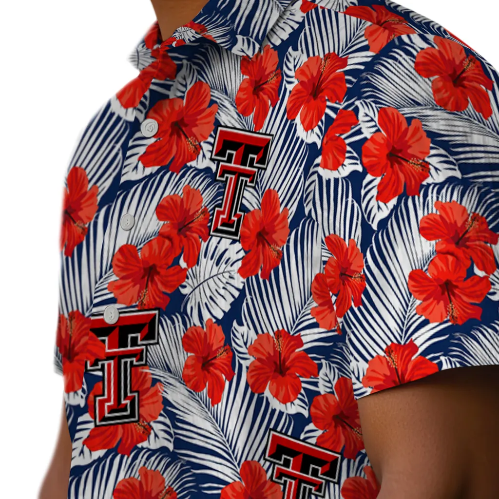 Texas Tech Red Raiders Hawaiian Shirt - Hibiscus Fiesta texas tech red raiders hibiscus fiesta red royal blue hawaiian shirts trendy