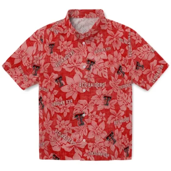texas tech red raiders hibiscus oasis red hawaiian shirts best selling