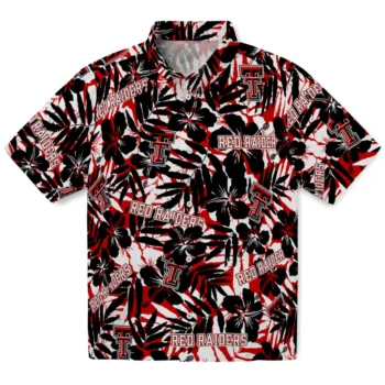 texas tech red raiders hibiscus overlay hawaiian shirts best selling