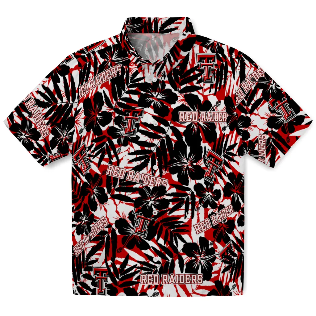 Texas Tech Red Raiders Hawaiian Shirt - Hibiscus Overlay texas tech red raiders hibiscus overlay hawaiian shirts best selling