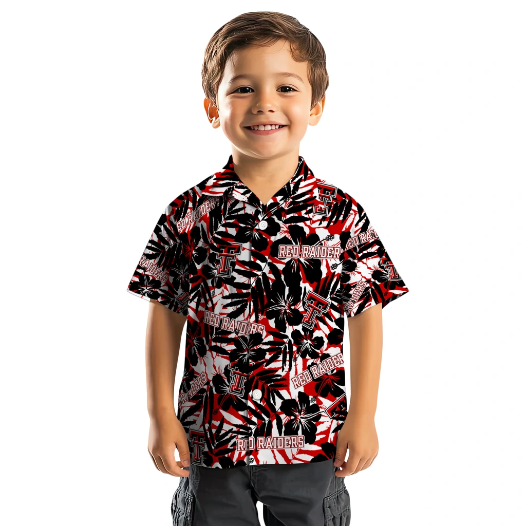 Texas Tech Red Raiders Hawaiian Shirt - Hibiscus Overlay texas tech red raiders hibiscus overlay hawaiian shirts top rated