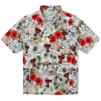 texas tech red raiders hibiscus seaside white hawaiian shirts best selling