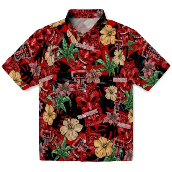 texas tech red raiders tiki jungle red hawaiian shirts best selling