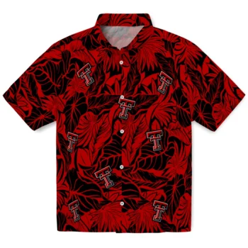 texas tech red raiders monstera layer red hawaiian shirts best selling
