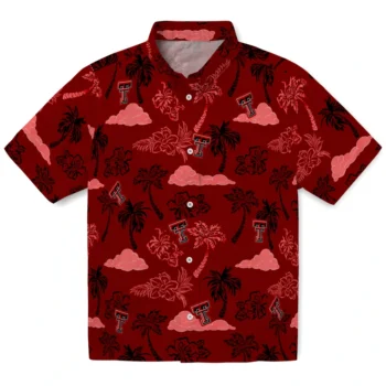 texas tech red raiders palm and clouds red hawaiian shirts best selling