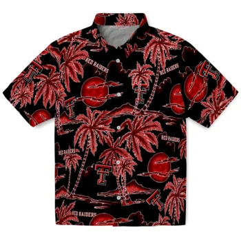 texas tech red raiders palm sunset hawaiian shirts best selling