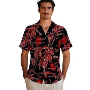 texas tech red raiders palm sunset hawaiian shirts fashion forward