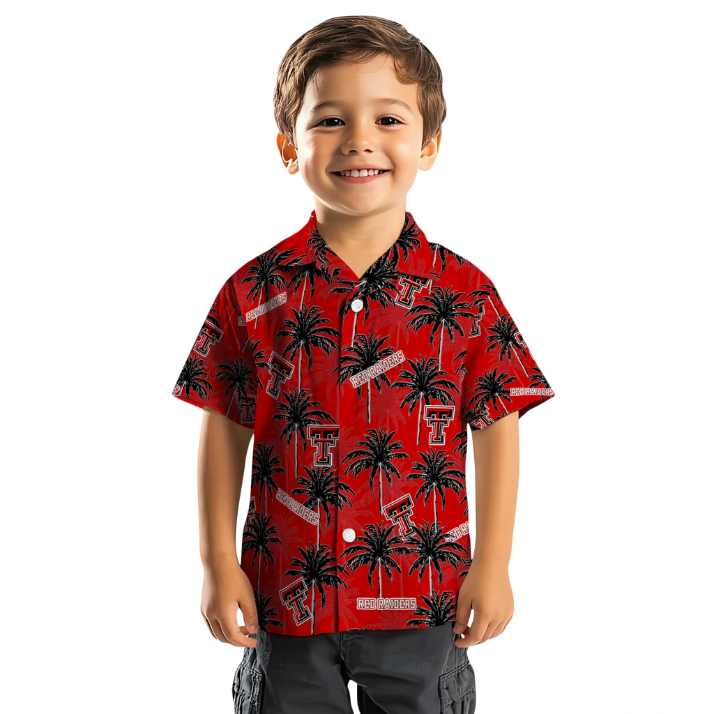 Texas Tech Red Raiders Hawaiian Shirt - Palm Tree Motif texas tech red raiders palm grove red hawaiian shirts top rated