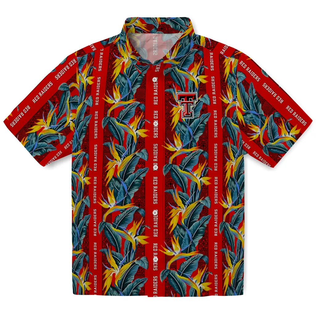 Texas Tech Red Raiders Hawaiian Shirt - Paradise Vines texas tech red raiders paradise vines red hawaiian shirts best selling