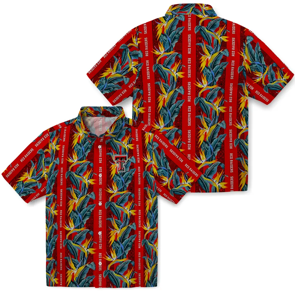 Texas Tech Red Raiders Hawaiian Shirt - Paradise Vines texas tech red raiders paradise vines red hawaiian shirts high quality