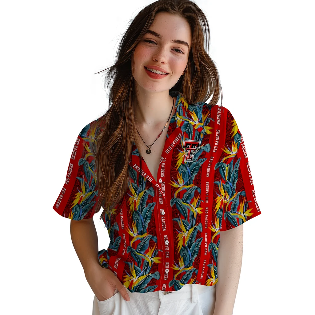Texas Tech Red Raiders Hawaiian Shirt - Paradise Vines texas tech red raiders paradise vines red hawaiian shirts latest model