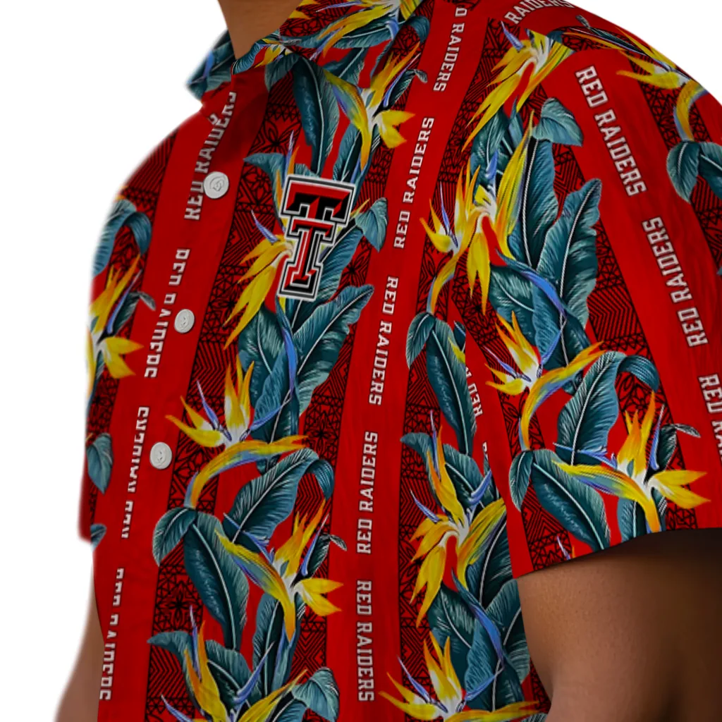 Texas Tech Red Raiders Hawaiian Shirt - Paradise Vines texas tech red raiders paradise vines red hawaiian shirts trendy