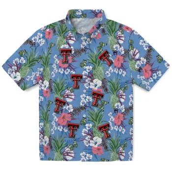 texas tech red raiders pineapple bouquet best sky blue hawaiian shirts best selling
