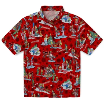 texas tech red raiders simpsons christmas red hawaiian shirts best selling