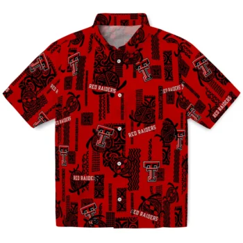 texas tech red raiders turtle lines red hawaiian shirts best selling