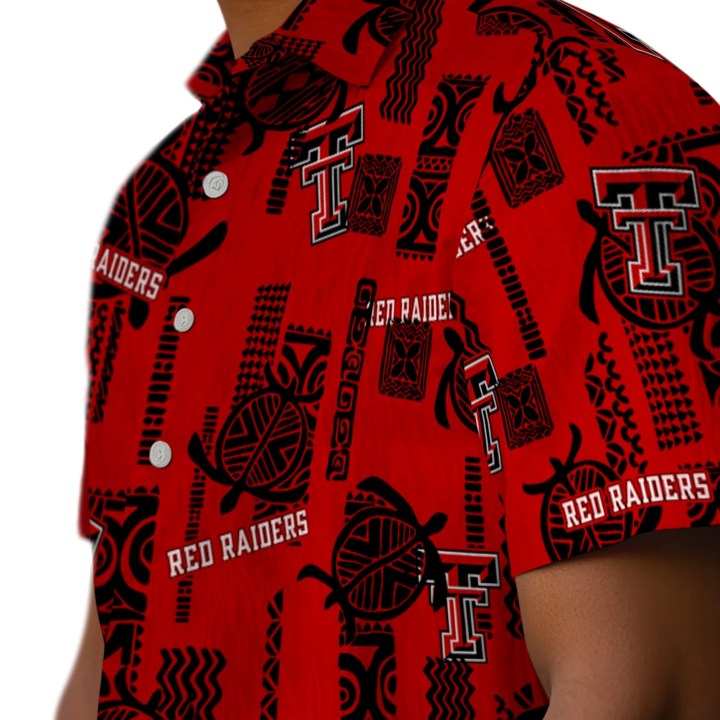 Texas Tech Red Raiders Hawaiian Shirt - Turtle Lines texas tech red raiders turtle lines red hawaiian shirts trendy