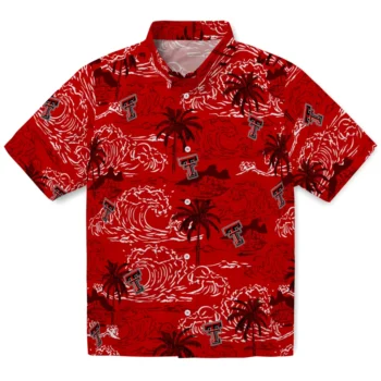texas tech red raiders wave palm red hawaiian shirts best selling