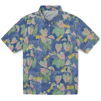 toledo rockets anthurium overlay blue hawaiian shirts best selling