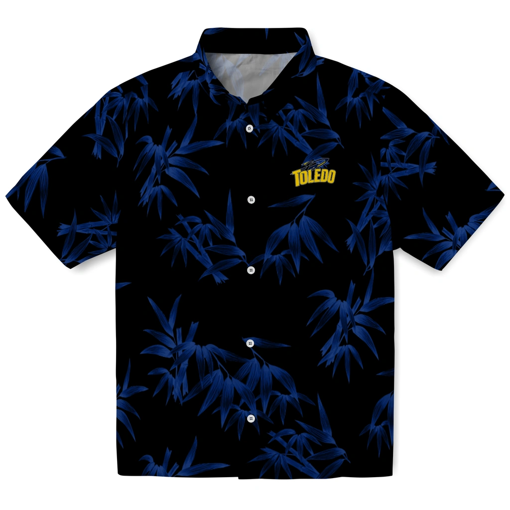 Toledo Rockets Hawaiian Shirt - Bamboo Branches toledo rockets bamboo branches blue black hawaiian shirts best selling