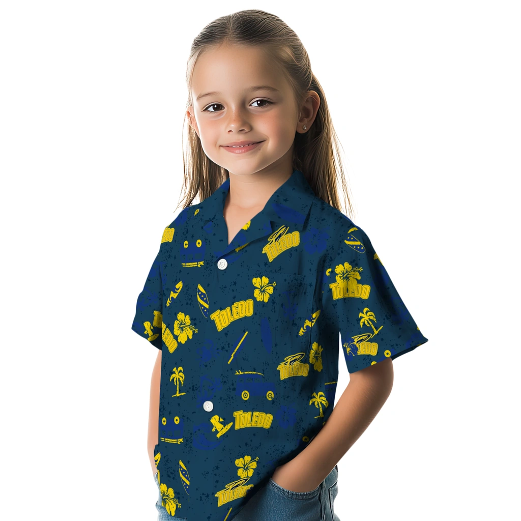 Toledo Rockets Hawaiian Shirt - Beach Vibe toledo rockets beach vibe navy hawaiian shirts premium grade