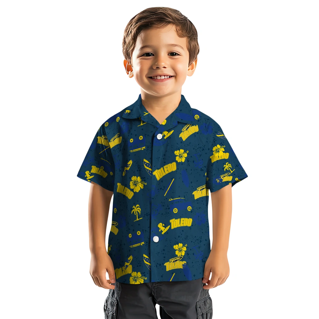 Toledo Rockets Hawaiian Shirt - Beach Vibe toledo rockets beach vibe navy hawaiian shirts top rated