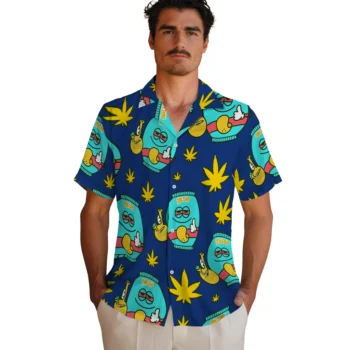 toledo rockets bong smile blue hawaiian shirts fashion forward