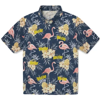 toledo rockets flamingo hibiscus navy hawaiian shirts best selling