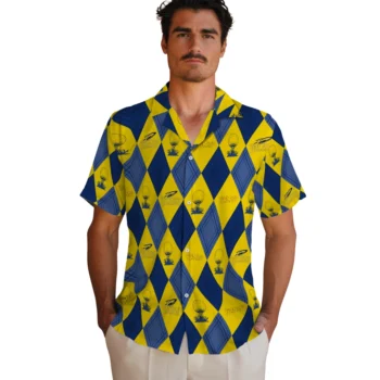 toledo rockets balloon plaid blue hawaiian shirts fashion forward
