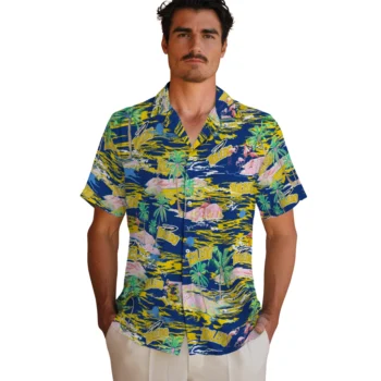 toledo rockets flamingo retreat blue hawaiian shirts fashion forward