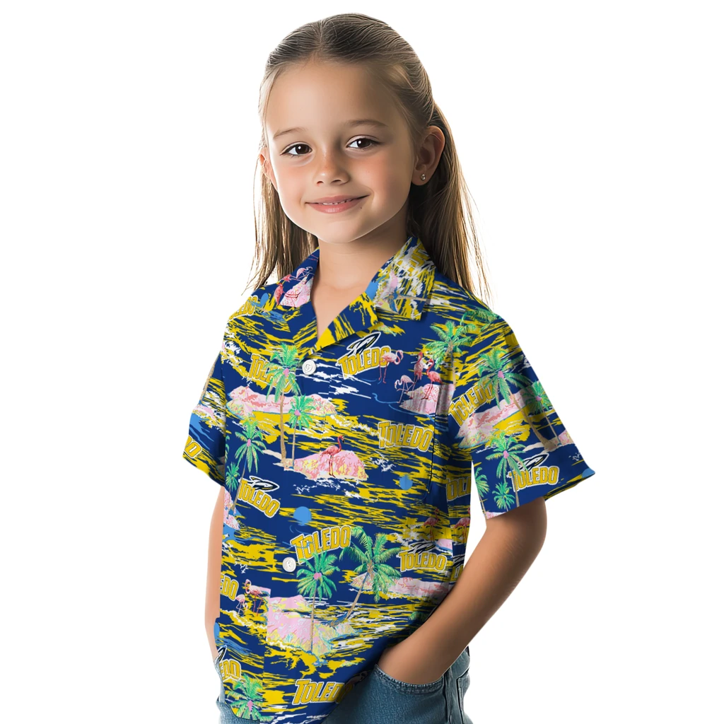 Toledo Rockets Hawaiian Shirt - Hawaii Island toledo rockets flamingo retreat blue hawaiian shirts premium grade