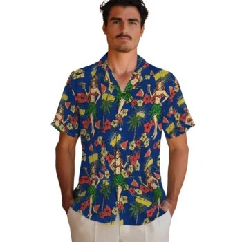 toledo rockets hawaiian girls design blue hawaiian shirts fashion forward