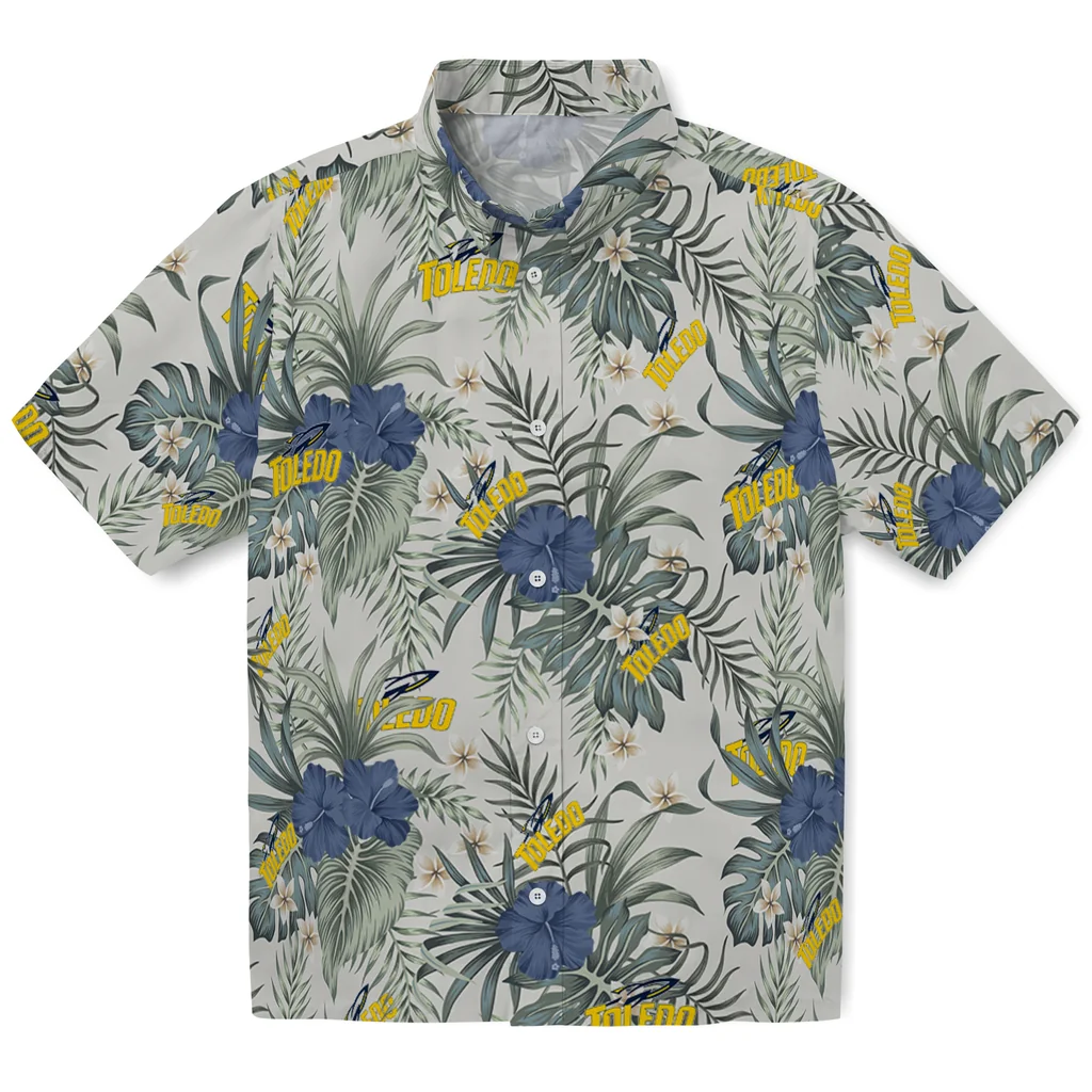 Toledo Rockets Hawaiian Shirt - Hibiscus Designs toledo rockets hibiscus designs beige hawaiian shirts best selling