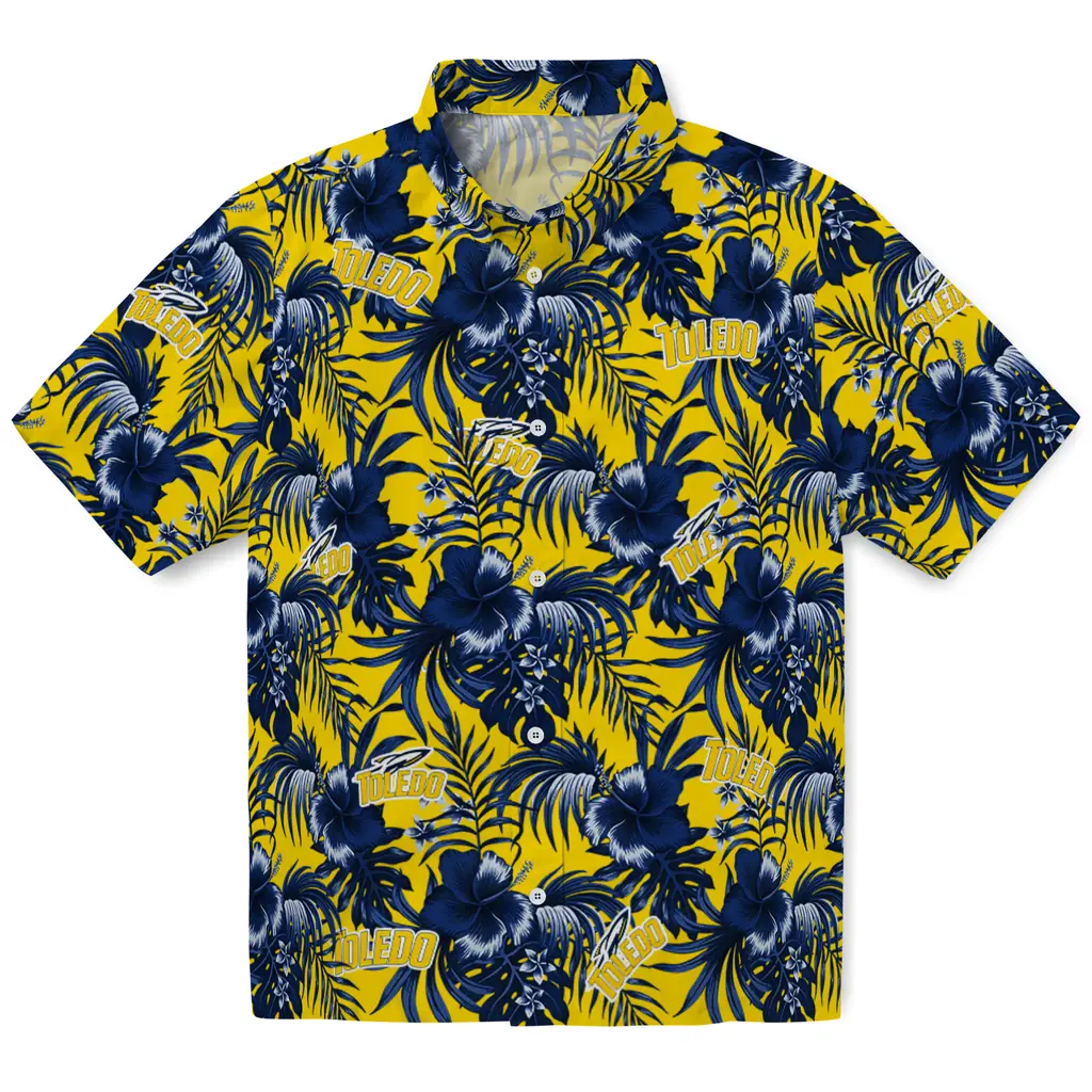 Toledo Rockets Hawaiian Shirt - Hibiscus Exotic toledo rockets hibiscus exotic blue hawaiian shirts best selling