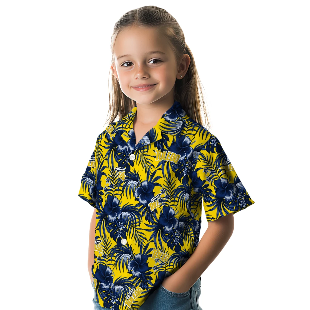 Toledo Rockets Hawaiian Shirt - Hibiscus Exotic toledo rockets hibiscus exotic blue hawaiian shirts premium grade