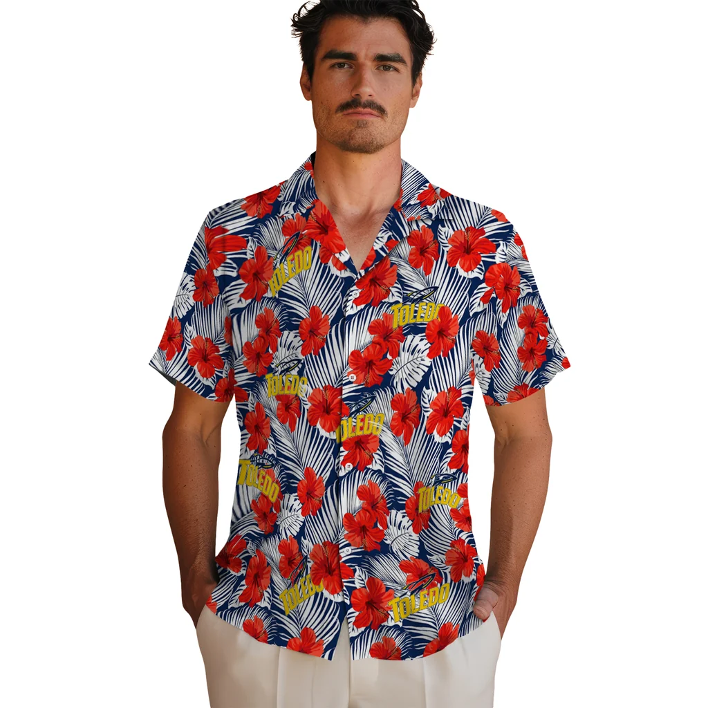 Toledo Rockets Hawaiian Shirt - Hibiscus Fiesta toledo rockets hibiscus fiesta red royal blue hawaiian shirts fashion forward