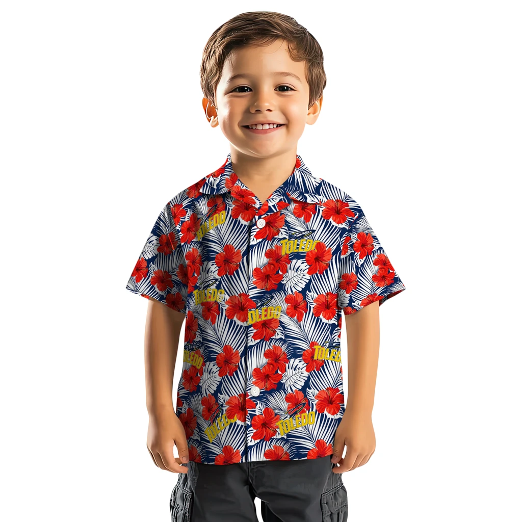 Toledo Rockets Hawaiian Shirt - Hibiscus Fiesta toledo rockets hibiscus fiesta red royal blue hawaiian shirts top rated